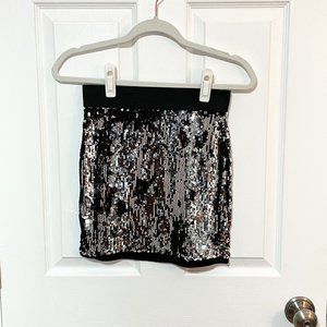 DEB Women's Black Sequin Mini Skirt